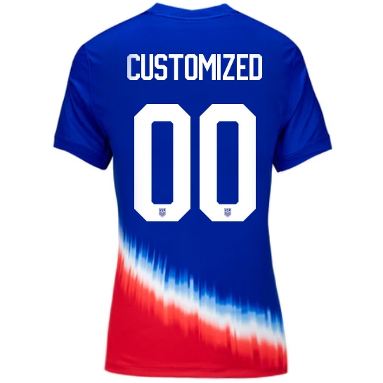 USA Customized 2024 Away Women's Stadium Soccer Jersey