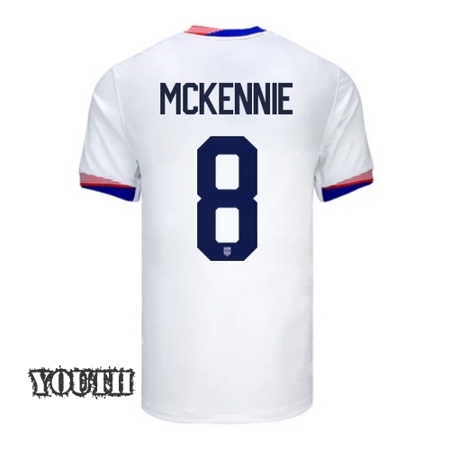 USA Weston McKennie 2024 Home Youth Stadium Soccer Jersey