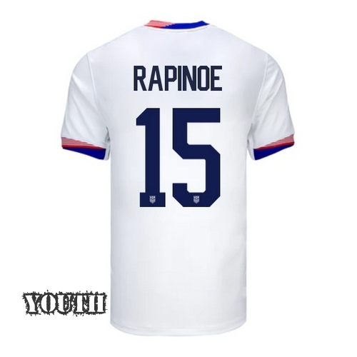 USA Megan Rapinoe 2024 Home Youth Stadium Soccer Jersey