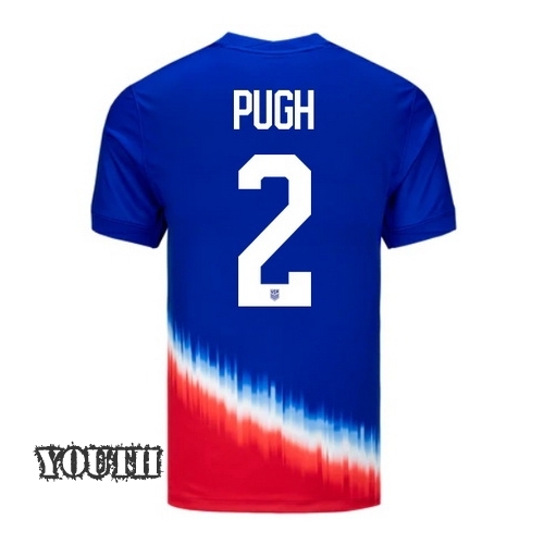 USA Mallory Pugh 2024 Away Youth Stadium Soccer Jersey