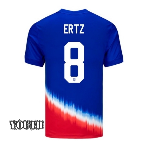 USA Julie Ertz 2024 Away Youth Stadium Soccer Jersey