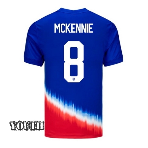 USA Weston McKennie 2024 Away Youth Stadium Soccer Jersey