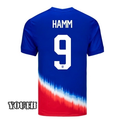USA Mia Hamm 2024 Away Youth Stadium Soccer Jersey