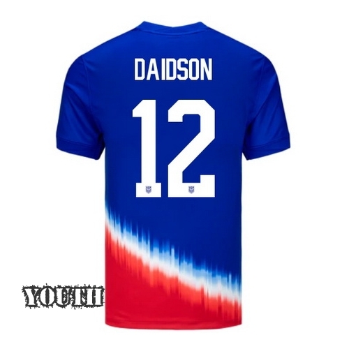 USA Tierna Davidson 2024 Away Youth Stadium Soccer Jersey