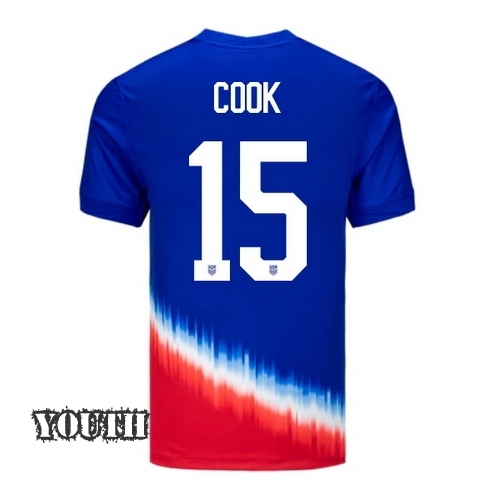 USA Alana Cook 2024 Away Youth Stadium Soccer Jersey