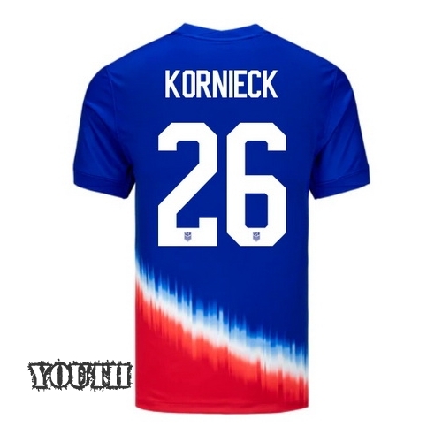 USA Taylor Kornieck 2024 Away Youth Stadium Soccer Jersey