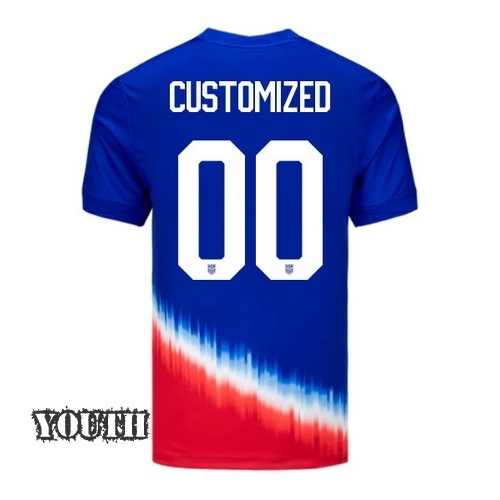 USA Customized 2024 Away Youth Stadium Soccer Jersey