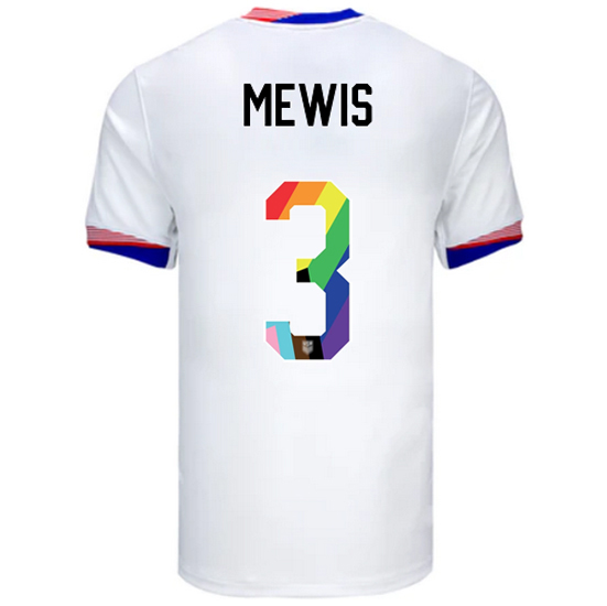 USA 2024/25 Samantha Mewis Home Pride Men's Soccer Jersey