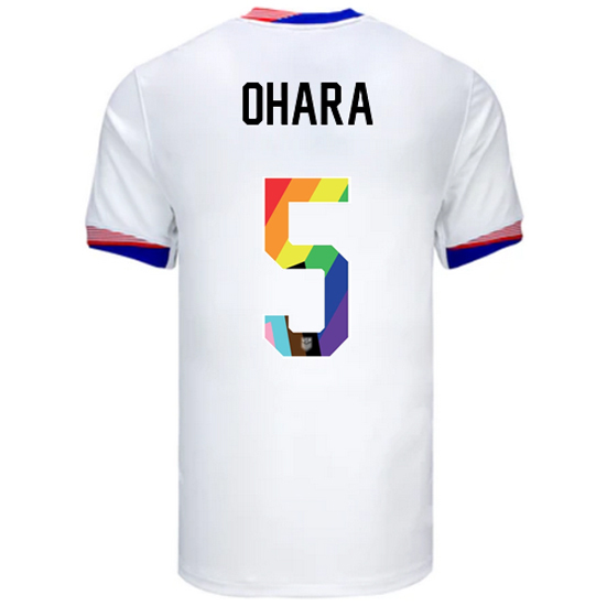 USA 2024/25 Kelley O'Hara Home Pride Men's Soccer Jersey
