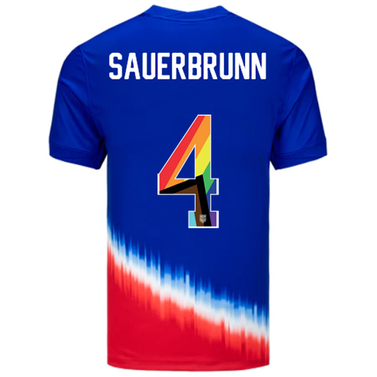 USA 2024/25 Becky Sauerbrunn Away Pride Men's Soccer Jersey