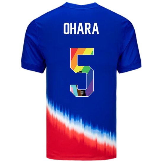 USA 2024/25 Kelley O'Hara Away Pride Men's Soccer Jersey