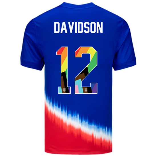 USA 2024/25 Tierna Davidson Away Pride Men's Soccer Jersey