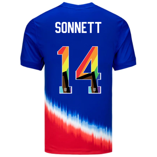 USA 2024/25 Emily Sonnett Away Pride Men's Soccer Jersey