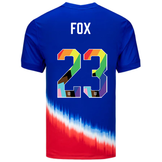 USA 2024/25 Emily Fox Away Pride Men's Soccer Jersey