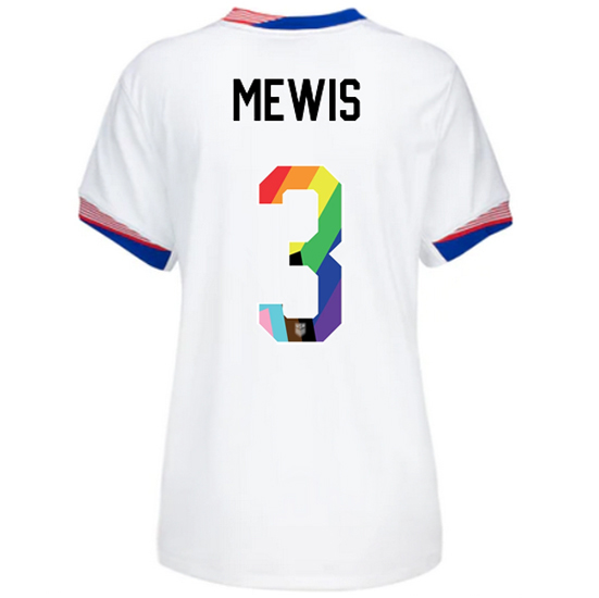 USA 2024/25 Samantha Mewis Home Pride Women's Soccer Jersey