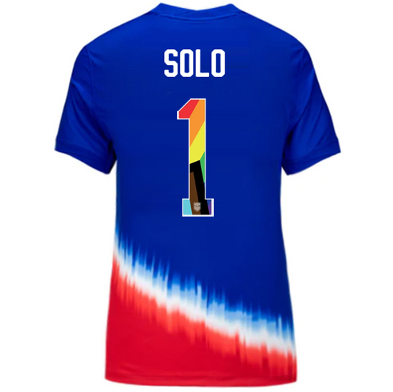 USA 2024/25 Hope Solo Away Pride Women's Soccer Jersey