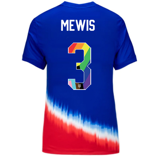 USA 2024/25 Samantha Mewis Away Pride Women's Soccer Jersey