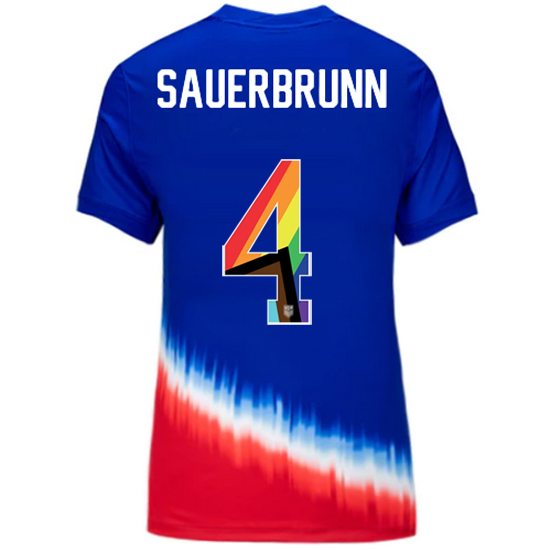 USA 2024/25 Becky Sauerbrunn Away Pride Women's Soccer Jersey