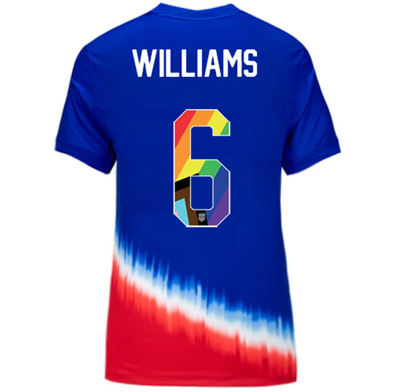 USA 2024/25 Lynn Williams Away Pride Women's Soccer Jersey