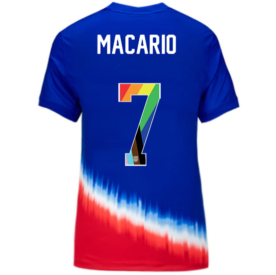 USA 2024/25 Catarina Macario Away Pride Women's Soccer Jersey