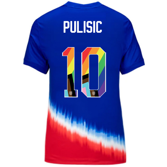 USA 2024/25 Christian Pulisic Away Pride Women's Soccer Jersey