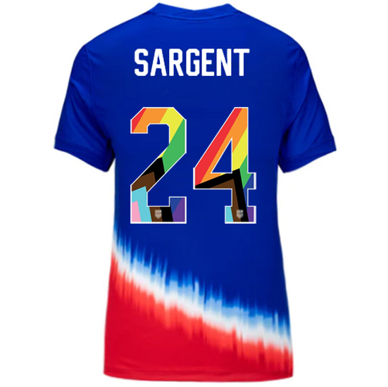 USA 2024/25 Josh Sargent Away Pride Women's Soccer Jersey