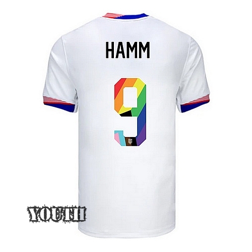 USA 2024/25 Mia Hamm Home Pride Youth Soccer Jersey