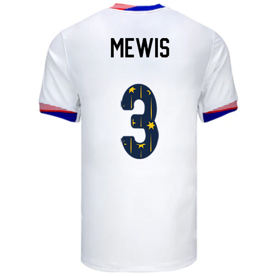USA 2024/25 Samantha Mewis Home Men's Jersey Stars Number
