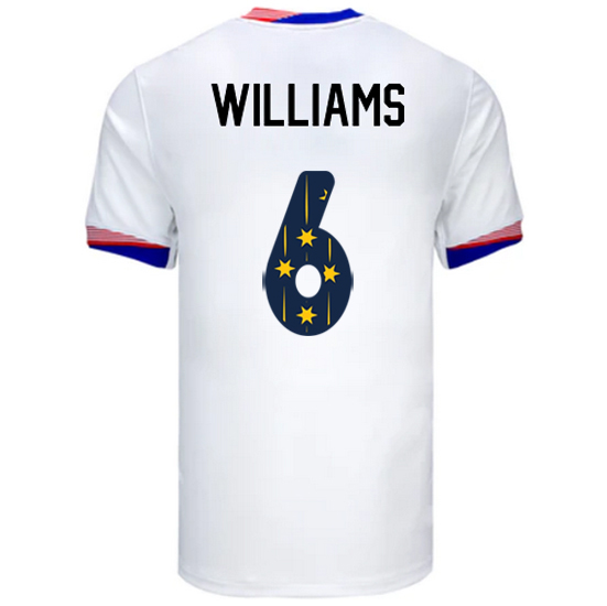 USA 2024/25 Lynn Williams Home Men's Jersey Stars Number