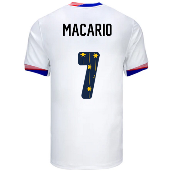 USA 2024/25 Catarina Macario Home Men's Jersey Stars Number