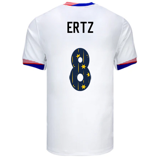 USA 2024/25 Julie Ertz Home Men's Jersey Stars Number