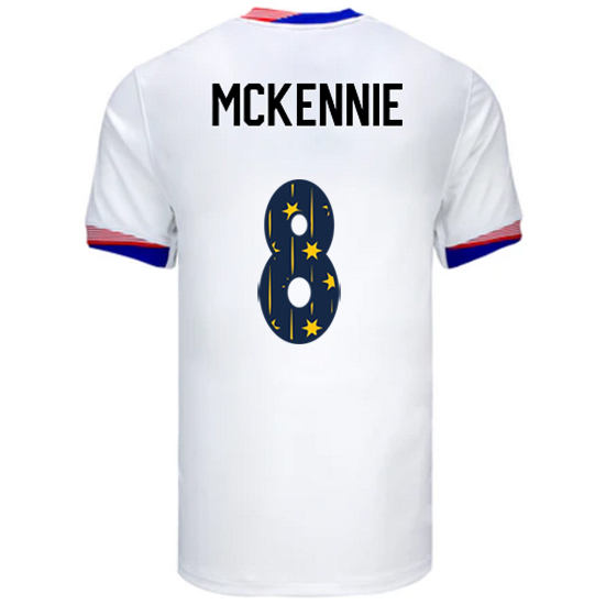 USA 2024/25 Weston McKennie Home Men's Jersey Stars Number