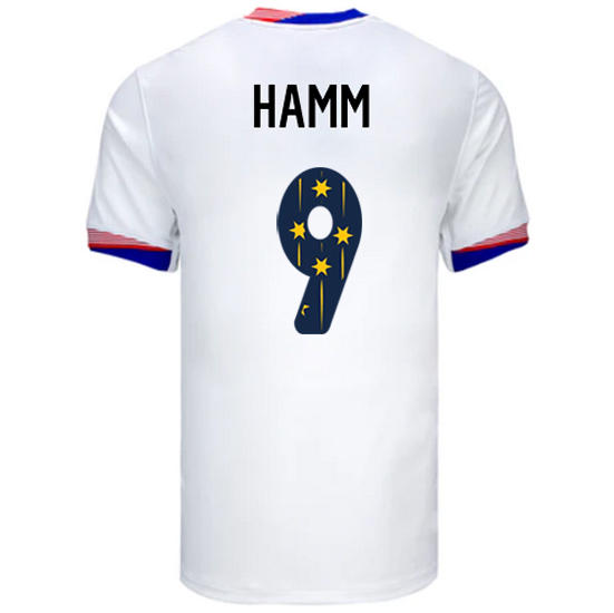 USA 2024/25 Mia Hamm Home Men's Jersey Stars Number