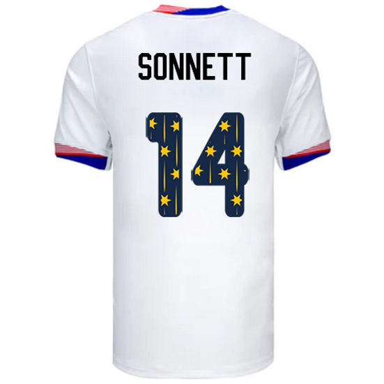 USA 2024/25 Emily Sonnett Home Men's Jersey Stars Number