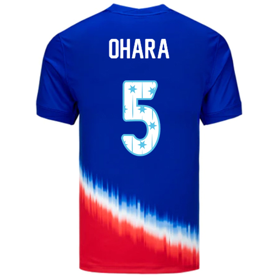 USA 2024/25 Kelley O'Hara Away Men's Jersey Stars Number