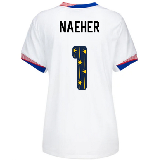 USA 2024/25 Alyssa Naeher Home Women's Jersey Stars Number