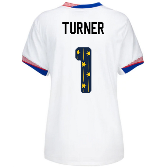 USA 2024/25 Matt Turner Home Women's Jersey Stars Number