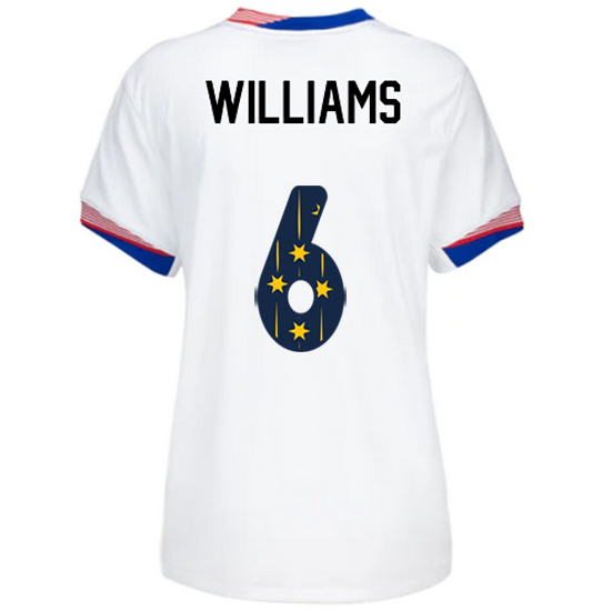 USA 2024/25 Lynn Williams Home Women's Jersey Stars Number