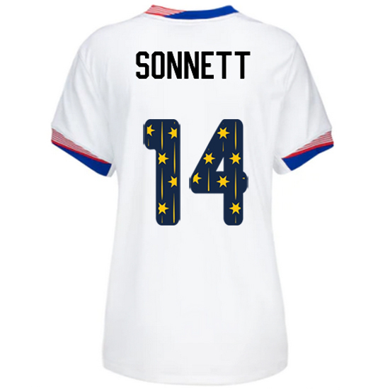 USA 2024/25 Emily Sonnett Home Women's Jersey Stars Number