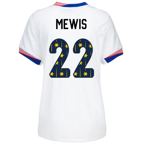 USA 2024/25 Kristie Mewis Home Women's Jersey Stars Number