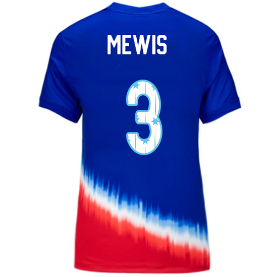 USA 2024/25 Samantha Mewis Away Women's Jersey Stars Number