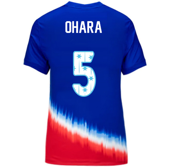 USA 2024/25 Kelley O'Hara Away Women's Jersey Stars Number
