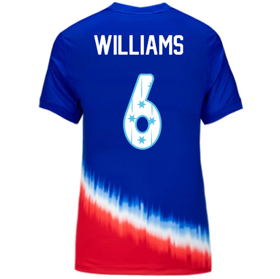 USA 2024/25 Lynn Williams Away Women's Jersey Stars Number