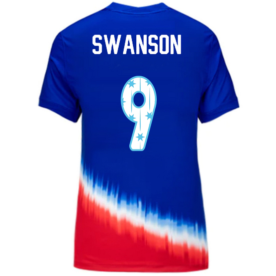 USA 2024/25 Mallory Swanson Away Women's Jersey Stars Number