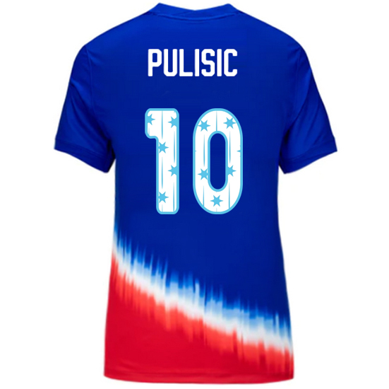 USA 2024/25 Christian Pulisic Away Women's Jersey Stars Number