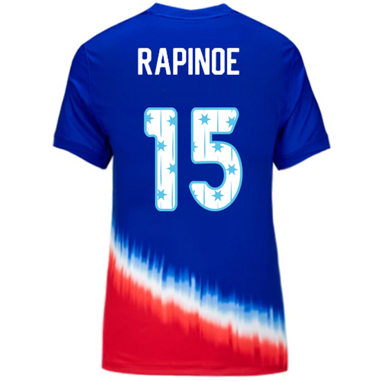 USA 2024/25 Megan Rapinoe Away Women's Jersey Stars Number