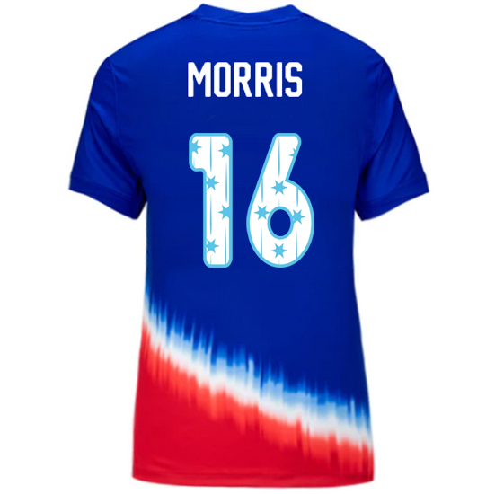 USA 2024/25 Jordan Morris Away Women's Jersey Stars Number