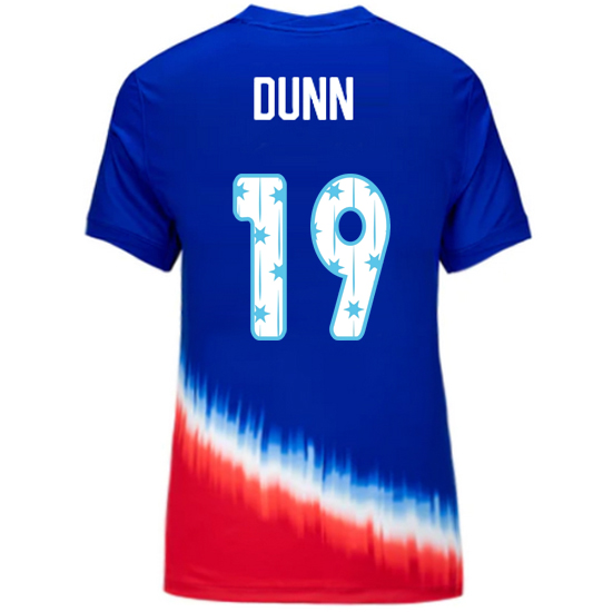USA 2024/25 Crystal Dunn Away Women's Jersey Stars Number
