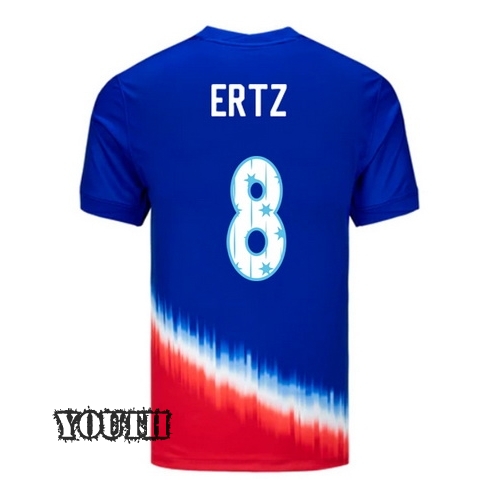 USA 2024/25 Julie Ertz Away Youth Jersey Stars Number