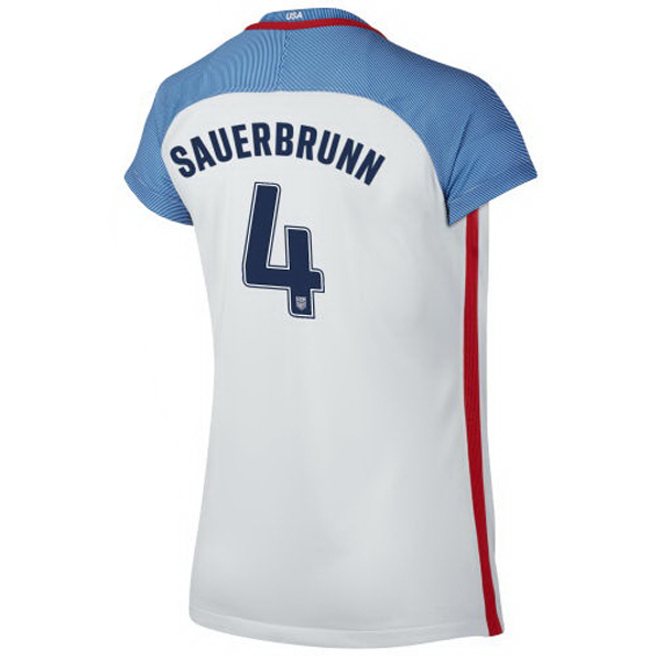 2016/2017 Becky Sauerbrunn Stadium Home Jersey USA Soccer #4